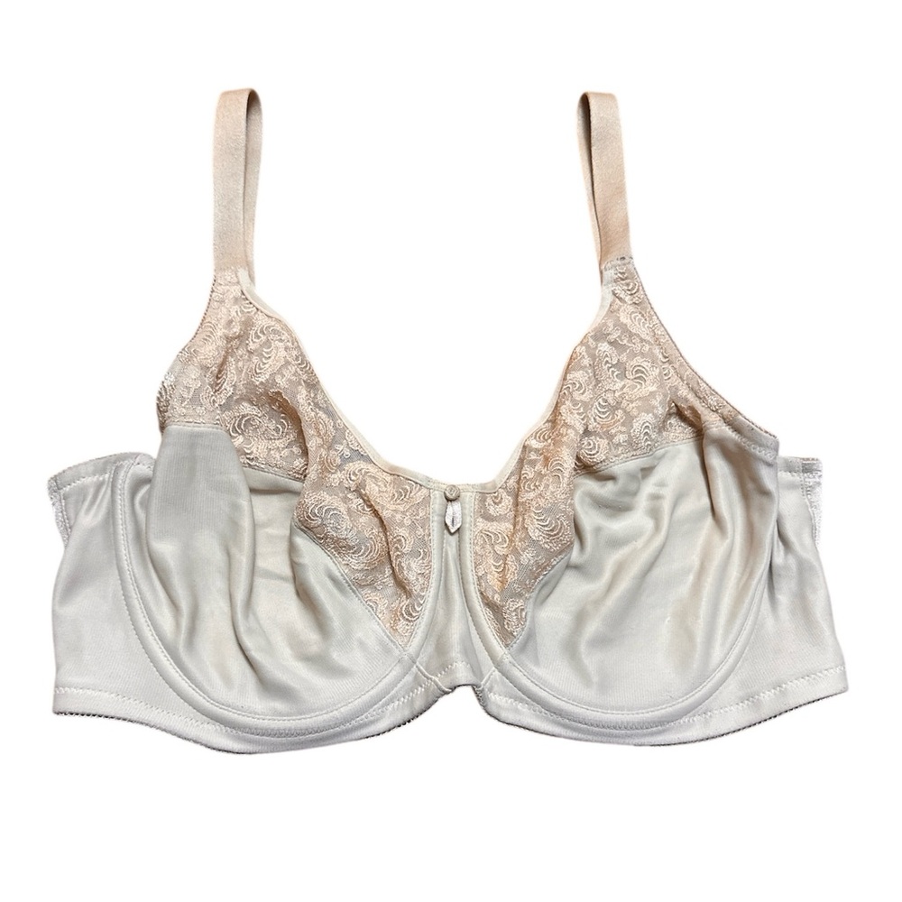 Wacoal 85101 Beige Lace Full Coverage Underwire Bra Size 36DD